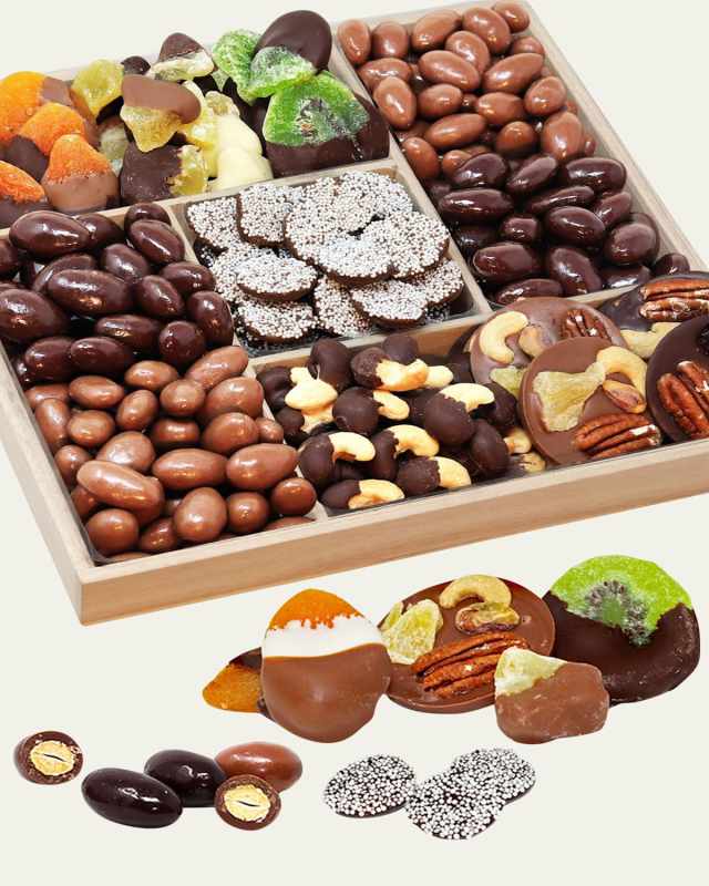 Spectacular Belgian Chocolate Covered Dried Fruit and Nut Gift Tray